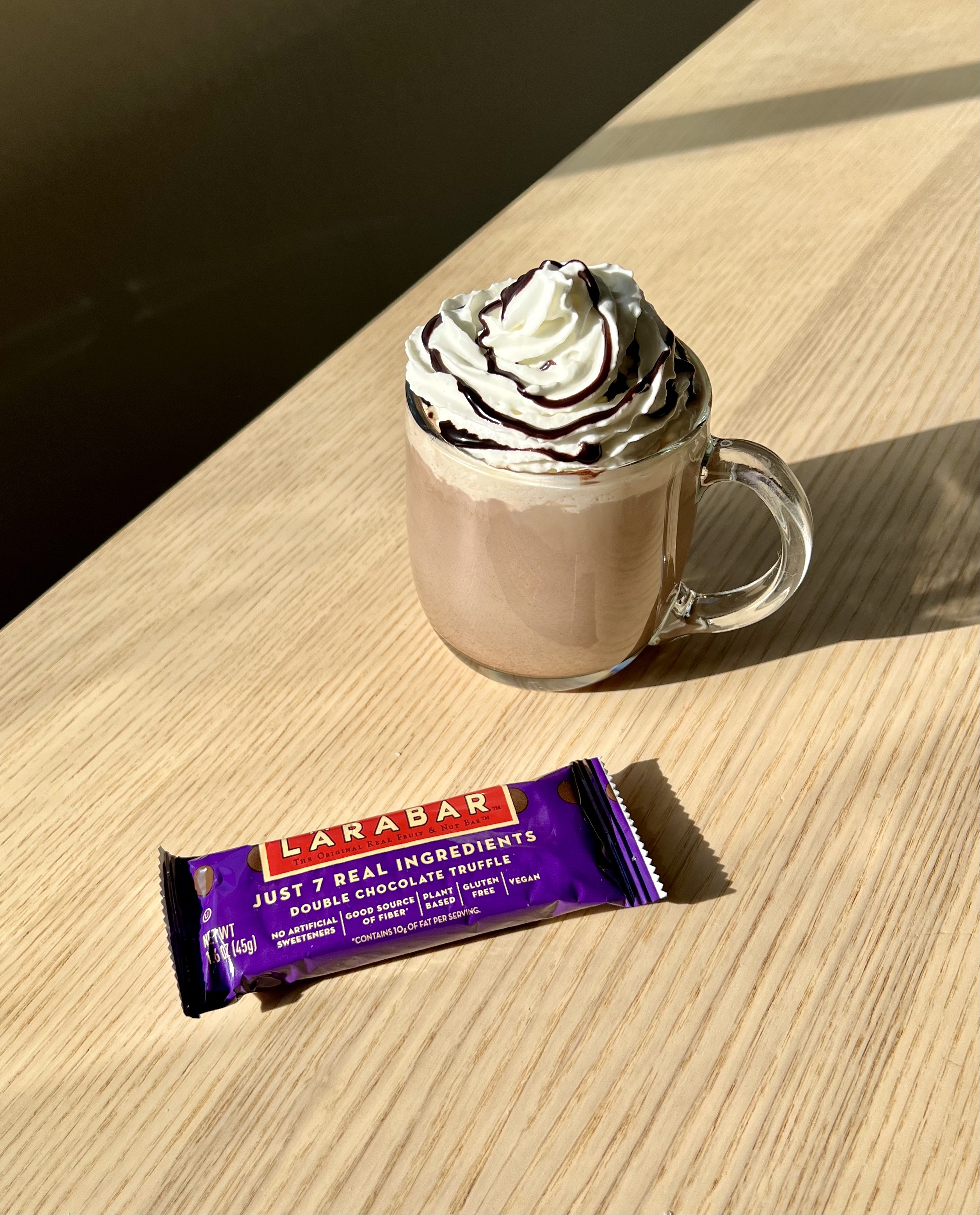 Double chocolate Larabar pairing