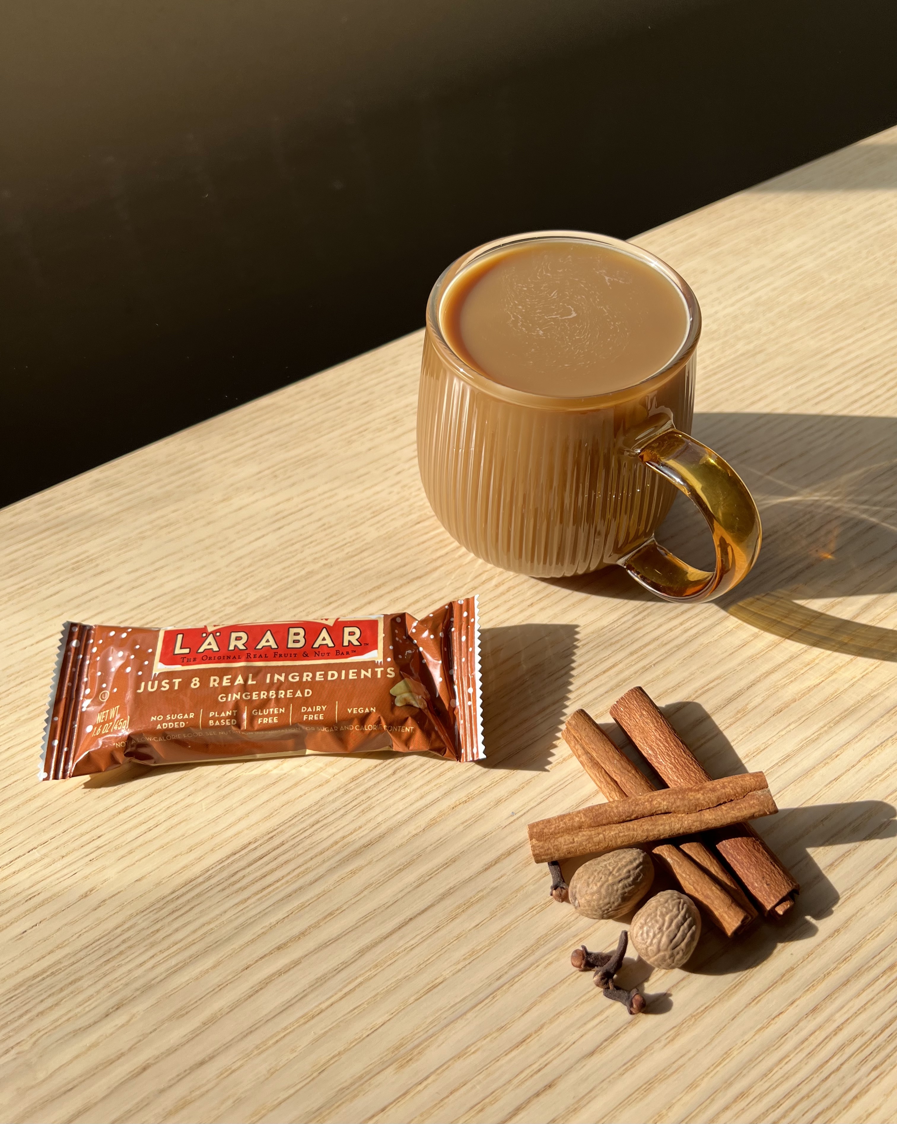 Gingerbread Larabar drink pairing