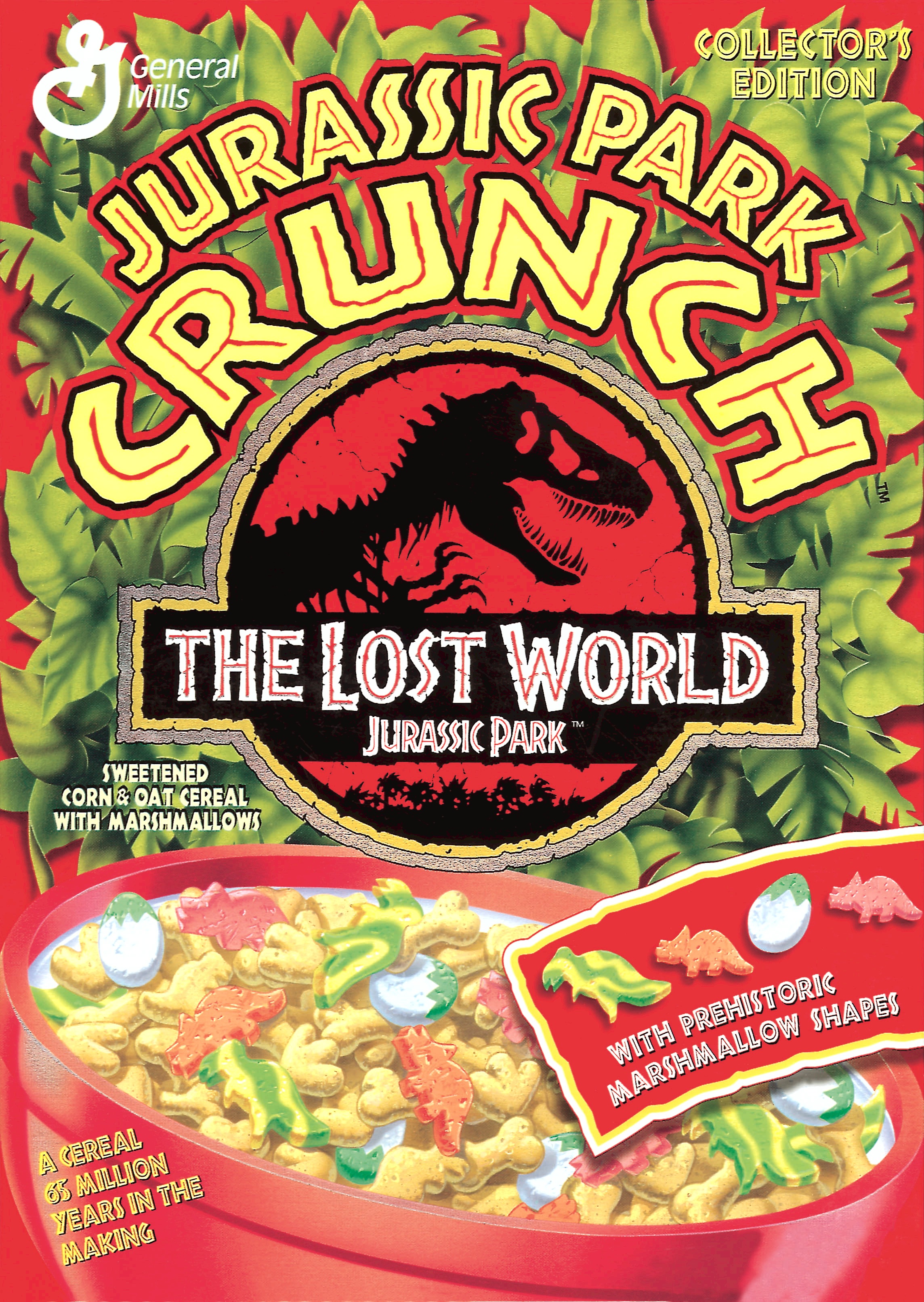 Jurassic Park Crunch Cereal box