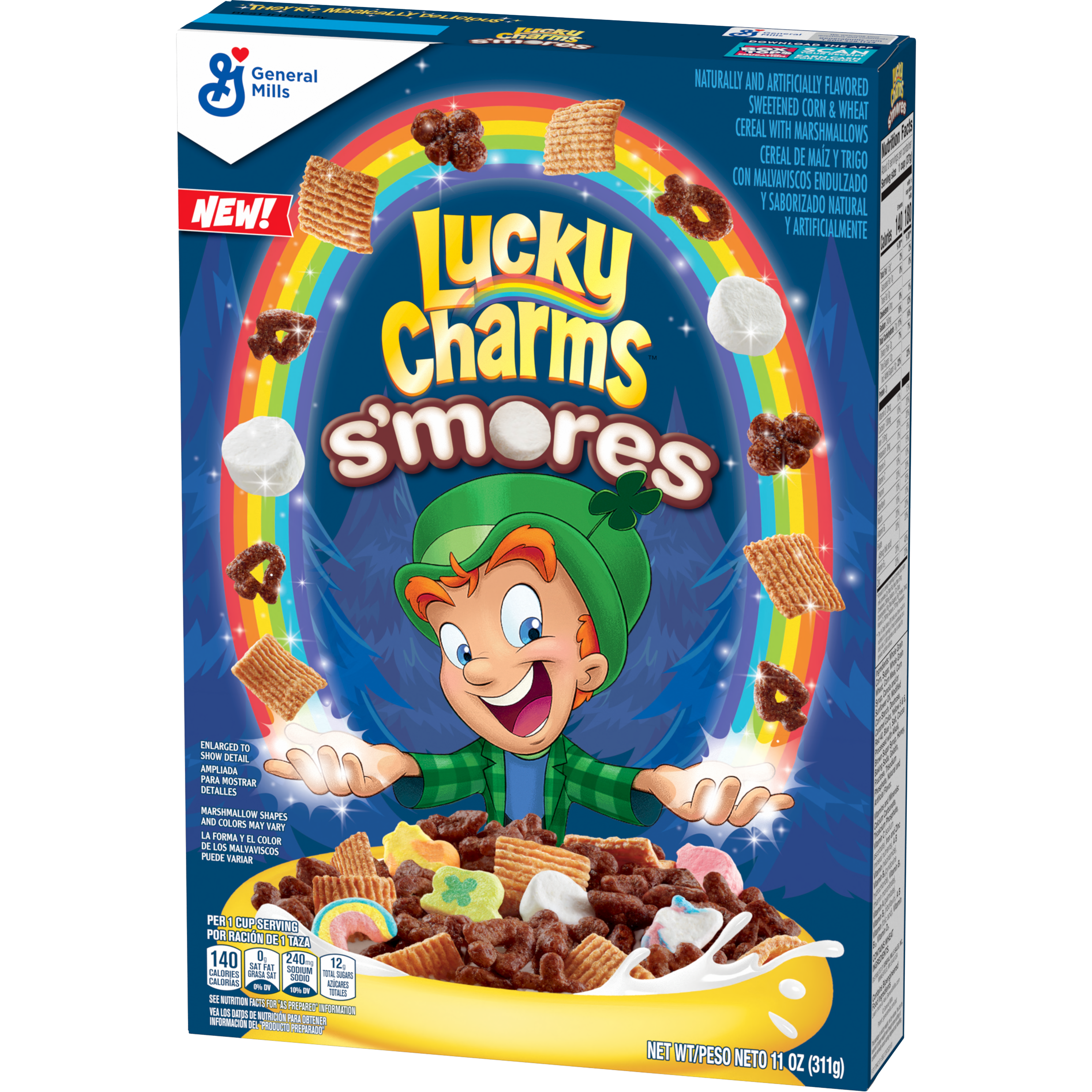 Box of Lucky Charms S'mores cereal