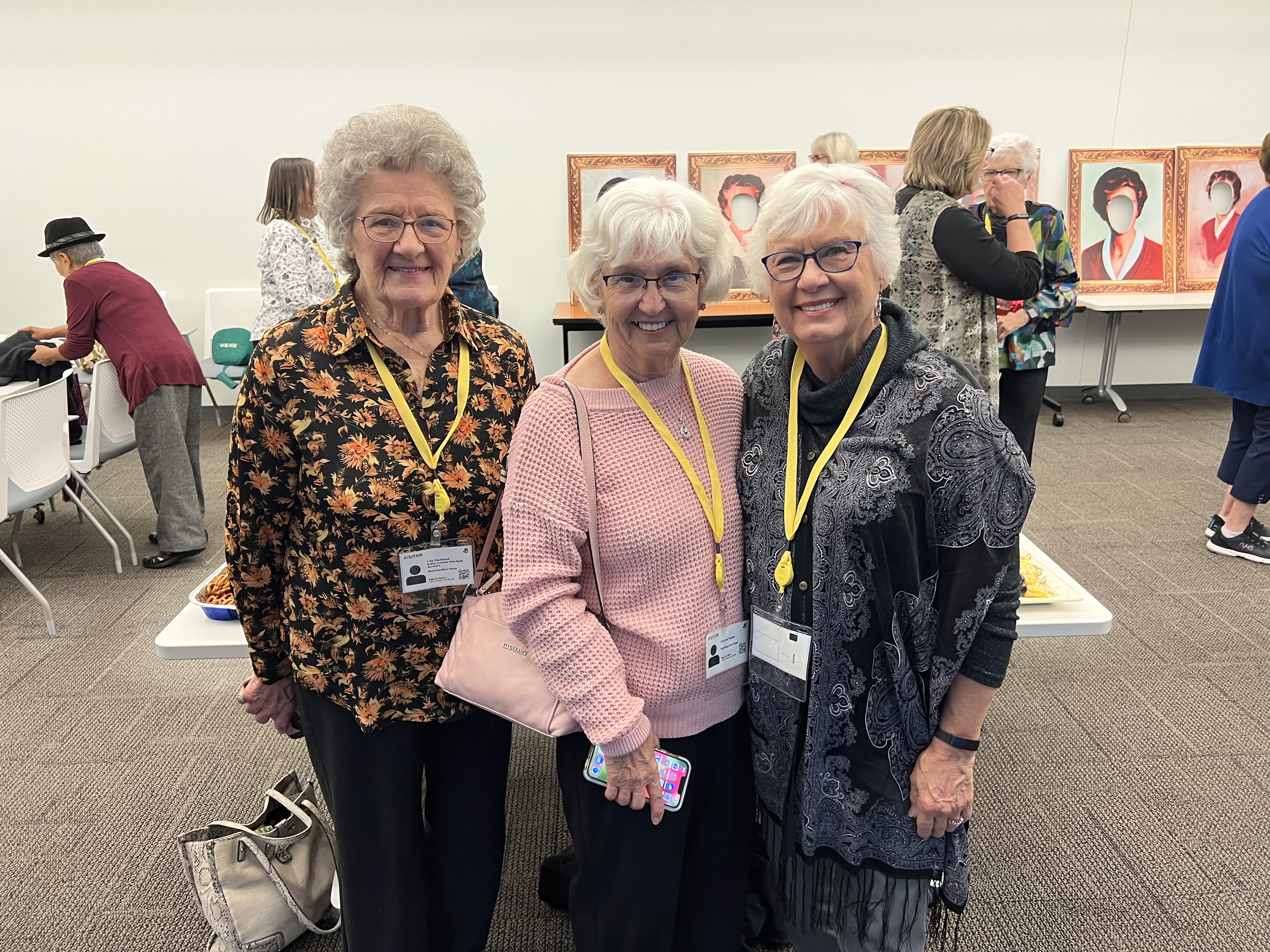 3 women posing for a photo in the Betty Crocker Kitchens 