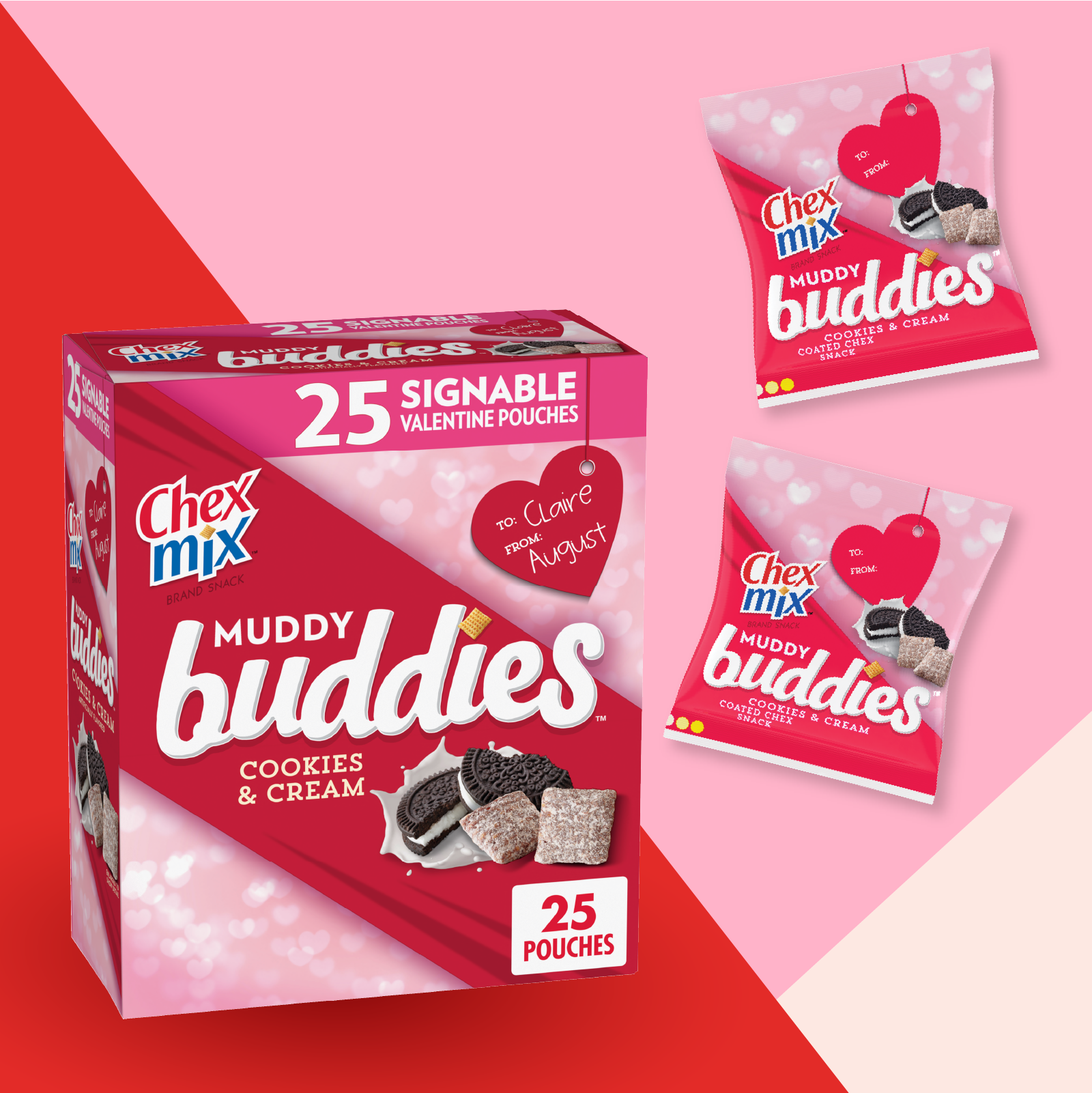 Chex Mix Muddy Buddies Cookies & Cream Signable Pouches