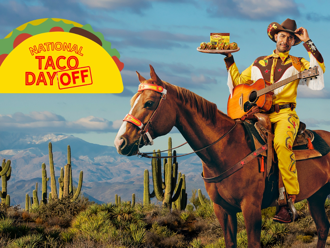 Saddle up and celebrate National Taco Day-Off with Old El Paso’s cowboy, Elroy, and his two great loves — tacos and the great outdoors 
